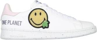 Dsquared2 Witte Leren Sneakers met Smiley Patch White