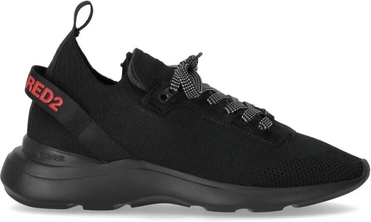 Dsquared2 Fly Zwarte Neopreen Sneaker Zwart Heren