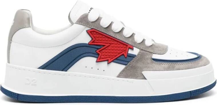 Dsquared2 Canadese Sneaker Wit Blauw Rood Multicolor Heren