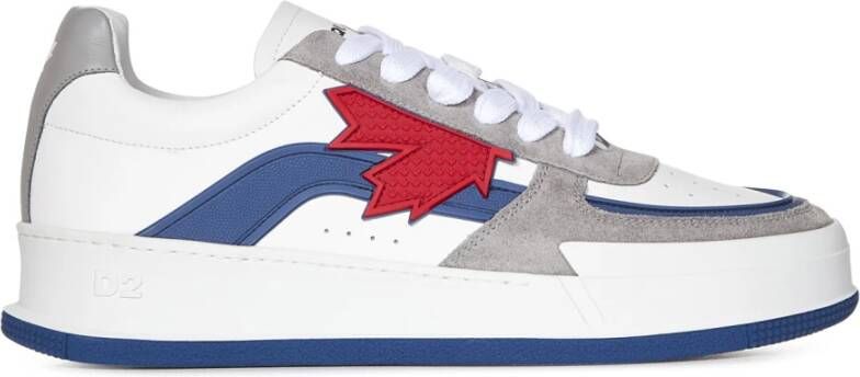 Dsquared2 Canadese Sneaker Wit Blauw Rood Multicolor Heren