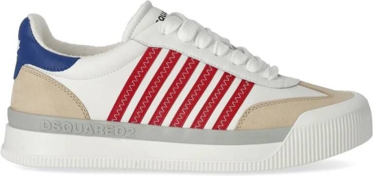 Dsquared2 New Jersey Sneakers Wit Rood Blauw Multicolor Heren