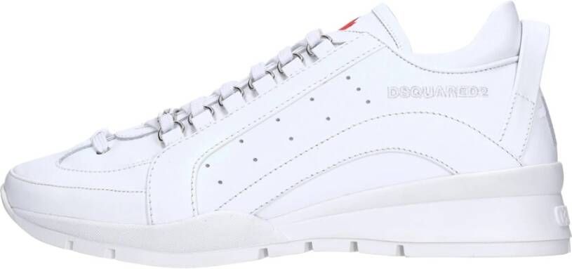 Dsquared2 Witte Zwarte Suède Sneaker met Legendarische Stijl Black Heren