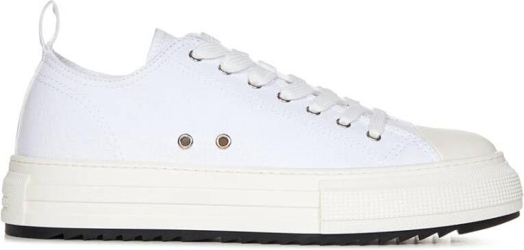 Dsquared2 Italiaanse Katoenen Vetersneakers voor Heren White Heren