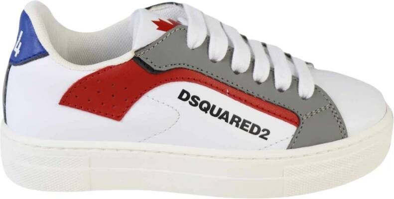 Dsquared2 Wit Grijs Rood Sneakers White Heren