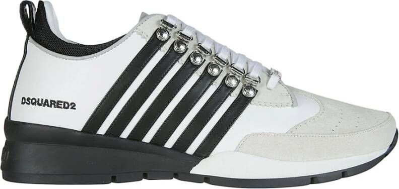 Dsquared2 Witte Zwarte Suède Sneaker met Legendarische Stijl Black Heren - Foto 11