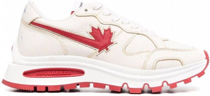 Dsquared2 Leren Veterschoenen Sneakers White Heren