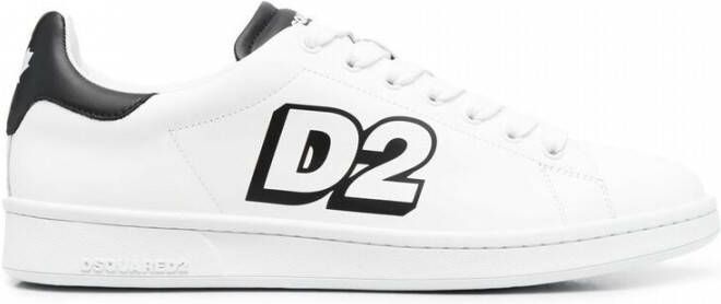 Dsquared2 Witte Lage Veterschoenen