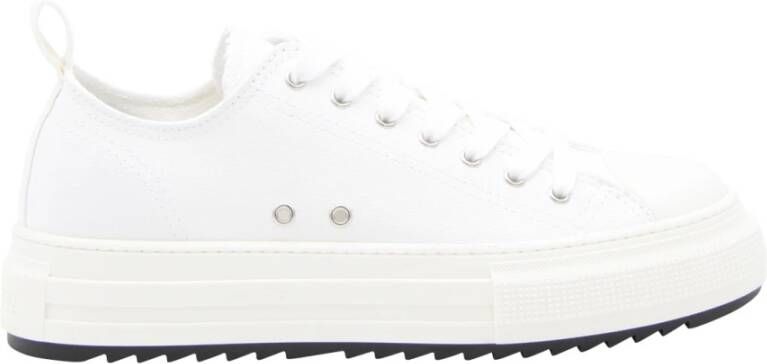 Dsquared2 Italiaanse Katoenen Vetersneakers voor Heren White Heren