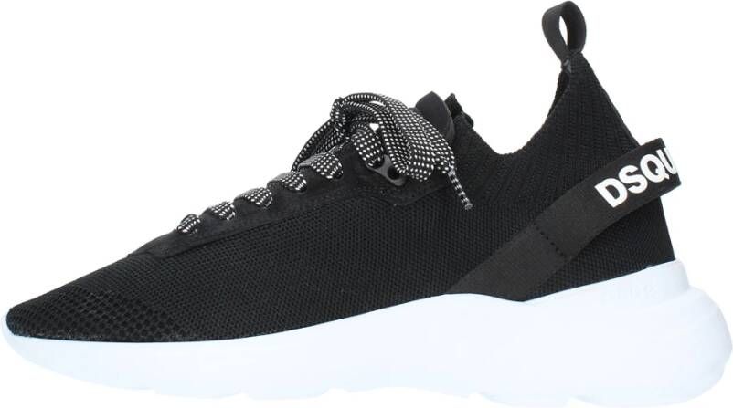 Dsquared2 Zwarte Slip-on Fly Sneakers met Suède Afwerking Zwart