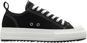 Dsquared2 Zwarte lage sneakers met contrasterende stiksels Zwart Dames