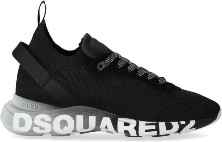 Dsquared2 Fly Sneakers Trendsettende elastische sneakers met gradient zool Black Heren