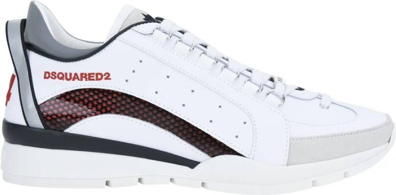 Dsquared2 Italiaanse Sneakers van Kalfsleer met Metalen Plaque Wit Heren - Foto 2