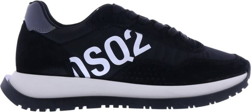 Dsquared2 Stijlvolle Lace-Up Low Top Sneakers Zwart Dames