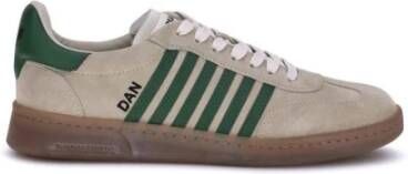Dsquared2 Suède Boxer Sneakers met platte zool