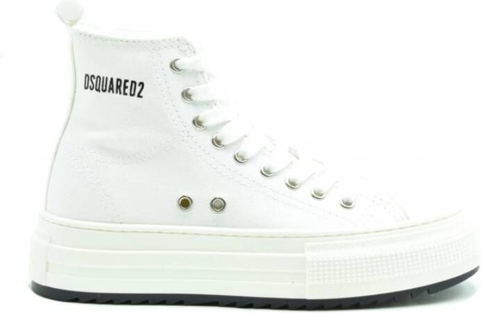 Dsquared2 Trendy Dames Stoffen Sneakers White Dames