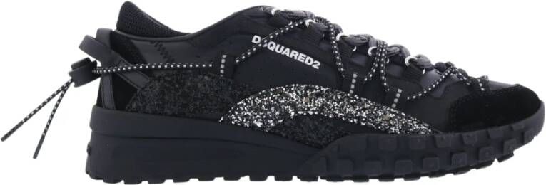 Dsquared2 Trendy Lace-Up Low Top Sneakers Zwart Dames