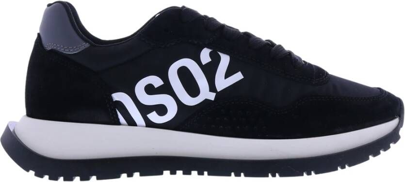 Dsquared2 Veter-up lage top sneakers Zwart Dames