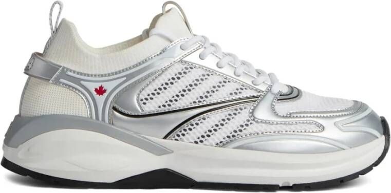 Dsquared2 Veterschoenen Lage Sneakers in Zwart Wit