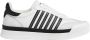 Dsquared2 Witte leren sneakers met contrasterende stiksels - Thumbnail 1