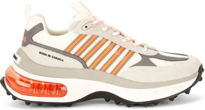 Dsquared2 Witte Bubble Platte Schoenen