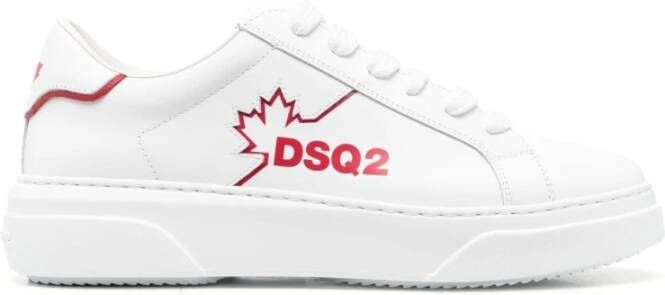 Dsquared2 Witte Bumper Logo-Print Sneakers White Heren