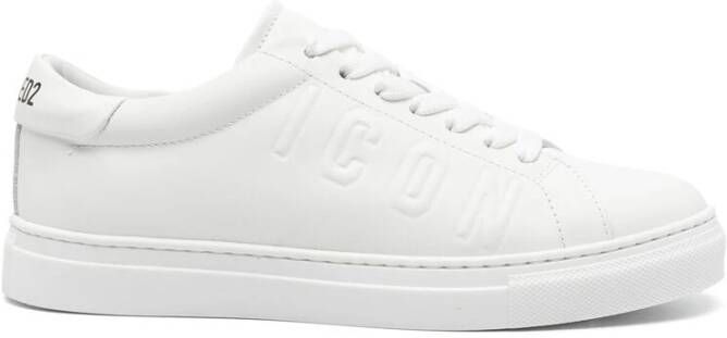Dsquared2 Witte Lace-Up Sneakers met Gevulkaniseerde Zool