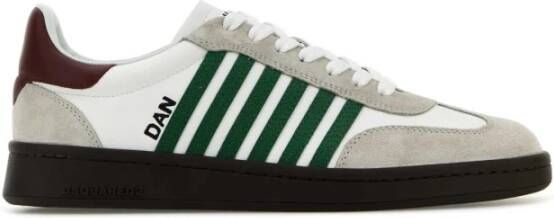 Dsquared2 Witte leren Boxer sneakers