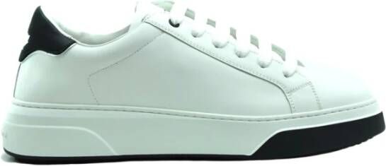 Dsquared2 Witte Leren Sneakers Aw22 White Heren