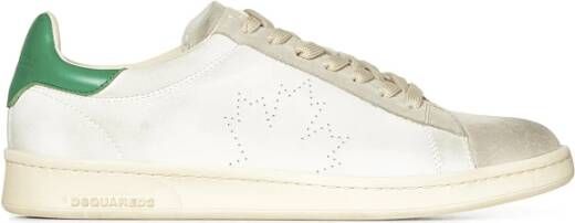 Dsquared2 Witte Sneakers met Esdoornblad Detail