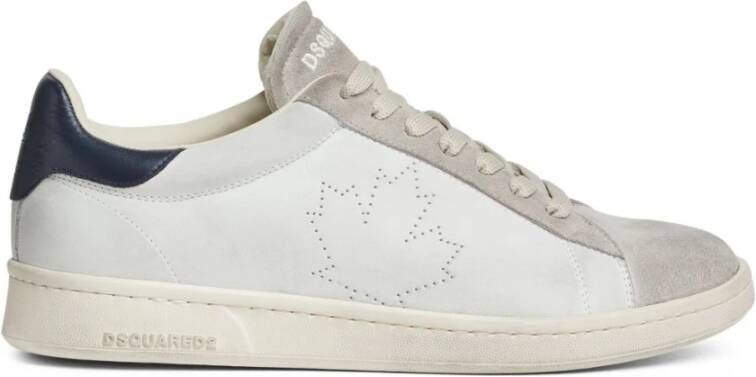Dsquared2 Witte Sneakers met Esdoornblad Detail