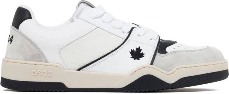 Dsquared2 Witte lage sneakers met driekleurige suède details Wit Heren - Foto 9