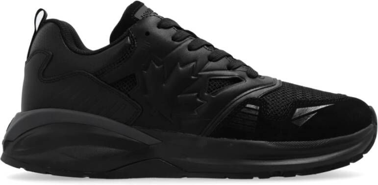 Dsquared2 Athletic Sock Sneakers Maple Leaf Design Black Heren