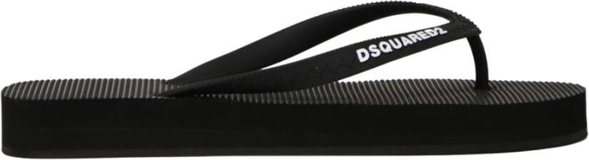 Dsquared2 Zomerse Chic Slippers Black Dames