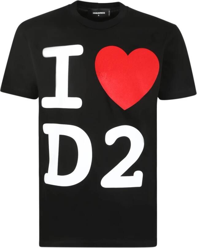 Dsquared2 Zwart T-shirt met slogan print