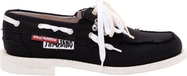 Dsquared2 Zwarte bootschoenen canvas - Foto 2