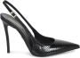 Dsquared2 Zwarte Gelamineerde Slingback Hakken - Thumbnail 1