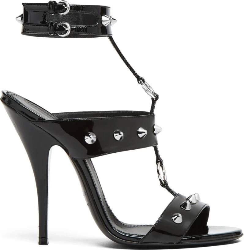 Dsquared2 Zwarte gotische sandalen met hakken
