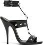 Dsquared2 Zwarte gotische sandalen met hakken - Thumbnail 1