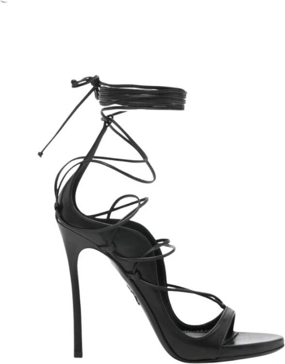 Dsquared2 Zwarte hak sandalen