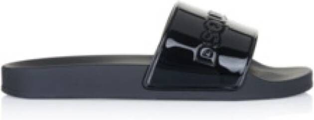 Dsquared2 Zwarte Slippers met reliëflogo Black Heren