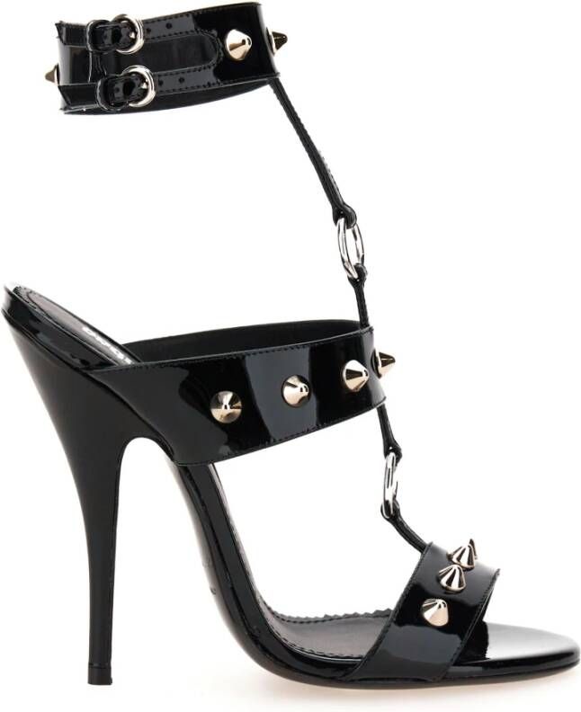 Dsquared2 Zwarte Lakleren Stiletto Sandalen