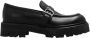 Dsquared2 Zwarte leren loafers met metalen gesp - Thumbnail 1