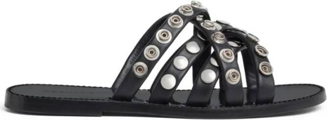 Dsquared2 Zwarte Leren Sneakers
