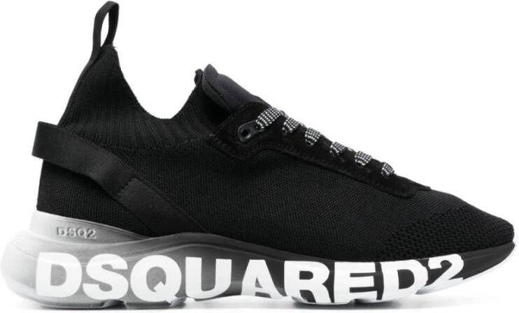 Dsquared2 Fly Sneakers Trendsettende elastische sneakers met gradient zool Black Heren
