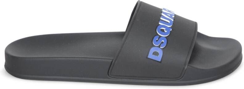 Dsquared2 Blauw en Zwart Sandalen voor Mannen Black Heren