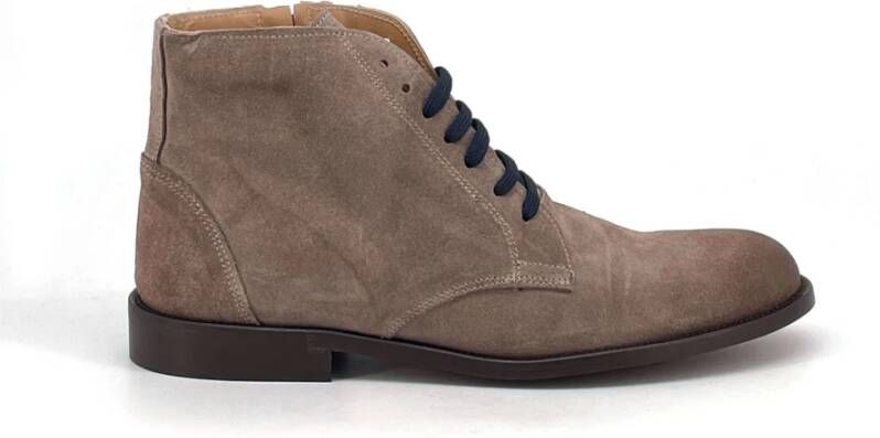 Duca di Morrone Grijze Suède Laarzen Brown Heren