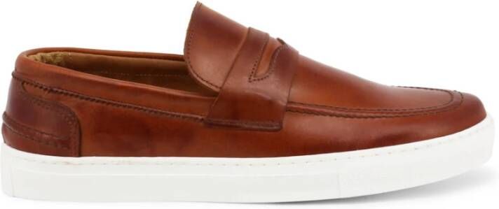 Duca Di Morrone Instappers Enea Leather Brown