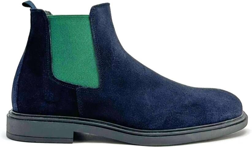 Duca di Morrone Suède Enkellaarzen met Elastische Gores