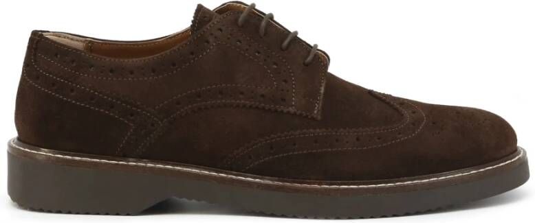 Duca di Morrone Enrico Suède Veterschoenen Bruin