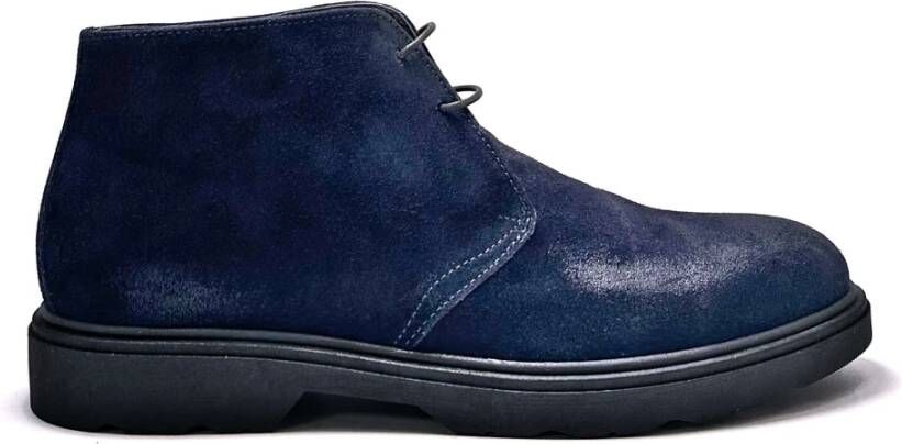 Duca di Morrone Suède Veterschoenen met Leren Voering
